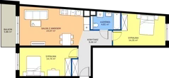 3 pokoje, mieszkanie 66,41 m², piętro 2, oferta nr AA0209, Pilczycka Vita, Wrocław, Pilczyce-Kozanów-Popowice Północne, Pilczyce, ul. Pilczycka 195