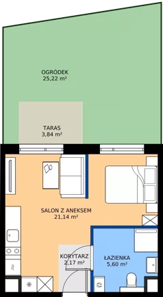 1 pokój, mieszkanie 28,91 m², parter, oferta nr AA0005, Pilczycka Vita, Wrocław, Pilczyce-Kozanów-Popowice Północne, Pilczyce, ul. Pilczycka 195
