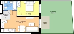 2 pokoje, mieszkanie 38,19 m², parter, oferta nr AB0011, Pilczycka Vita, Wrocław, Pilczyce-Kozanów-Popowice Północne, Pilczyce, ul. Pilczycka 195