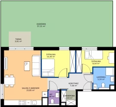 3 pokoje, mieszkanie 61,98 m², parter, oferta nr BA0001, Pilczycka Vita, Wrocław, Pilczyce-Kozanów-Popowice Północne, Pilczyce, ul. Pilczycka 195
