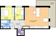 3 pokoje, mieszkanie 63,66 m², piętro 4, oferta nr BA0402, Pilczycka Vita, Wrocław, Pilczyce-Kozanów-Popowice Północne, Pilczyce, ul. Pilczycka 195