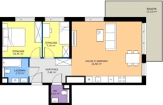 3 pokoje, mieszkanie 63,66 m², piętro 2, oferta nr BA0202, Pilczycka Vita, Wrocław, Pilczyce-Kozanów-Popowice Północne, Pilczyce, ul. Pilczycka 195