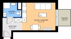 1 pokój, mieszkanie 26,98 m², piętro 2, oferta nr A2/20, Bemowo Vita etap IV, Warszawa, Bemowo, Chrzanów, ul. Szeligowska 57	