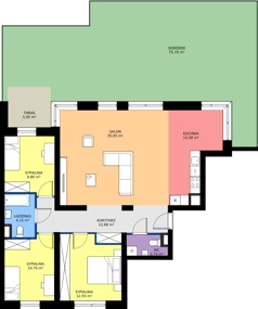 4 pokoje, mieszkanie 100,62 m², parter, oferta nr M3/2/0/2, Przy Parku Vita III etap, Wrocław, Tarnogaj, Krzyki, ul. Międzyleska