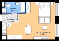 1 pokój, mieszkanie 36,44 m², piętro 2, oferta nr M3/3/2/19, Przy Parku Vita III etap, Wrocław, Tarnogaj, Krzyki, ul. Międzyleska