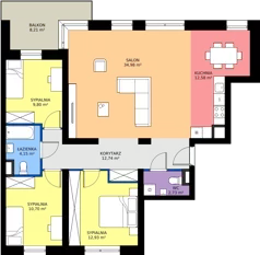 4 pokoje, mieszkanie 100,61 m², piętro 1, oferta nr M3/2/1/8, Przy Parku Vita III etap, Wrocław, Tarnogaj, Krzyki, ul. Międzyleska