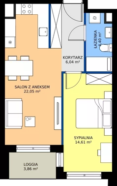 2 pokoje, mieszkanie 47,10 m², piętro 3, oferta nr 3/A/01, Kijowska Vita, Warszawa, Praga Północ, Kamionek, ul. Kijowska 27