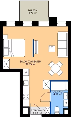 1 pokój, mieszkanie 38,57 m², piętro 3, oferta nr 3/A/08, Kijowska Vita, Warszawa, Praga Północ, Kamionek, ul. Kijowska 27