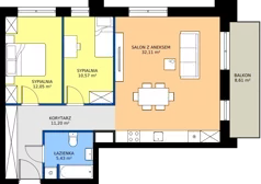 3 pokoje, mieszkanie 71,36 m², piętro 5, oferta nr 5/A/07, Kijowska Vita, Warszawa, Praga Północ, Kamionek, ul. Kijowska 27