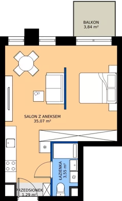 1 pokój, mieszkanie 39,91 m², piętro 2, oferta nr 2/A/10, Kijowska Vita, Warszawa, Praga Północ, Kamionek, ul. Kijowska 27