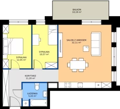 3 pokoje, mieszkanie 71,36 m², piętro 6, oferta nr 6/A/07, Kijowska Vita, Warszawa, Praga Północ, Kamionek, ul. Kijowska 27