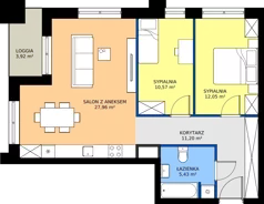 3 pokoje, mieszkanie 67,21 m², piętro 1, oferta nr 1/A/11, Kijowska Vita, Warszawa, Praga Północ, Kamionek, ul. Kijowska 27