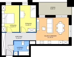 3 pokoje, mieszkanie 61,47 m², piętro 7, oferta nr 7/A/07, Kijowska Vita, Warszawa, Praga Północ, Kamionek, ul. Kijowska 27