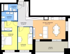 3 pokoje, mieszkanie 74,38 m², piętro 7, oferta nr 7/A/05, Kijowska Vita, Warszawa, Praga Północ, Kamionek, ul. Kijowska 27