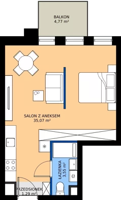 1 pokój, mieszkanie 39,91 m², piętro 3, oferta nr 3/A/10, Kijowska Vita, Warszawa, Praga Północ, Kamionek, ul. Kijowska 27