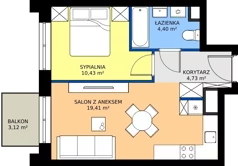 2 pokoje, mieszkanie 38,97 m², piętro 5, oferta nr 5/A/12, Kijowska Vita, Warszawa, Praga Północ, Kamionek, ul. Kijowska 27