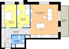 3 pokoje, mieszkanie 71,36 m², piętro 3, oferta nr 3/A/07, Kijowska Vita, Warszawa, Praga Północ, Kamionek, ul. Kijowska 27