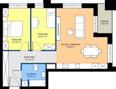 3 pokoje, mieszkanie 67,21 m², piętro 1, oferta nr 1/A/07, Kijowska Vita, Warszawa, Praga Północ, Kamionek, ul. Kijowska 27