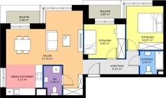 3 pokoje, mieszkanie 67,72 m², parter, oferta nr C1/00/04, WUWA Vita III, Wrocław, Żerniki, Fabryczna, ul. Maya
