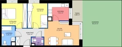 3 pokoje, mieszkanie 63,56 m², parter, oferta nr C1/00/10, WUWA Vita III, Wrocław, Żerniki, Fabryczna, ul. Maya