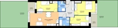 4 pokoje, mieszkanie 76,97 m², parter, oferta nr D1/00/01, WUWA Vita III, Wrocław, Żerniki, Fabryczna, ul. Maya