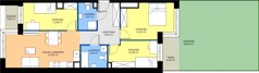 4 pokoje, mieszkanie 77,00 m², parter, oferta nr D3/00/01, WUWA Vita III, Wrocław, Żerniki, Fabryczna, ul. Maya