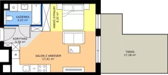 1 pokój, mieszkanie 33,74 m², piętro 1, oferta nr B/KL3/1/03, Podhalańska Vita II etap, Wrocław, Żerniki, Złotniki, ul. Podhalańska