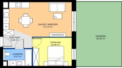 2 pokoje, mieszkanie 41,91 m², parter, oferta nr B/KL1/0/05, Podhalańska Vita II etap, Wrocław, Żerniki, Złotniki, ul. Podhalańska