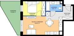 2 pokoje, mieszkanie 42,32 m², parter, oferta nr B/KL5/0/02, Podhalańska Vita II etap, Wrocław, Żerniki, Złotniki, ul. Podhalańska