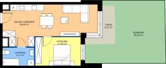 2 pokoje, mieszkanie 45,22 m², parter, oferta nr A.A.0.03, Głębocka Vita, Warszawa, Białołęka, Białołęka, Głębocka 84A