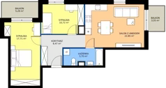 3 pokoje, mieszkanie 65,45 m², piętro 2, oferta nr A.A.2.02, Głębocka Vita, Warszawa, Białołęka, Białołęka, Głębocka 84A