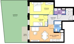 3 pokoje, mieszkanie 58,20 m², parter, oferta nr A.A.0.08, Głębocka Vita, Warszawa, Białołęka, Białołęka, Głębocka 84A