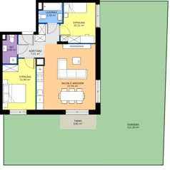 3 pokoje, mieszkanie 63,32 m², parter, oferta nr B.B.0.04, Głębocka Vita, Warszawa, Białołęka, Białołęka, Głębocka 84A