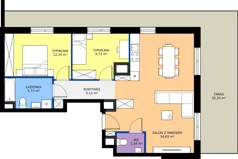 3 pokoje, mieszkanie 69,70 m², piętro 4, oferta nr B.A.4.04, Głębocka Vita, Warszawa, Białołęka, Białołęka, Głębocka 84A