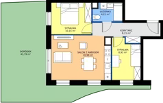 3 pokoje, apartament 52,48 m², parter, oferta nr A.0.6, Jesionowa Vita, Gdańsk, Wrzeszcz, ul. Jesionowa 6b