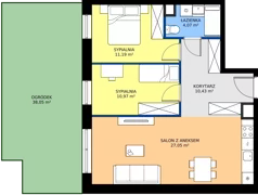 3 pokoje, apartament 63,71 m², parter, oferta nr A.0.4, Jesionowa Vita, Gdańsk, Wrzeszcz, ul. Jesionowa 6b