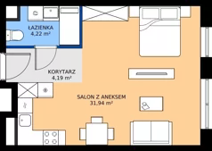 1 pokój, apartament 40,35 m², parter, oferta nr A.0.1, Jesionowa Vita, Gdańsk, Wrzeszcz, ul. Jesionowa 6b