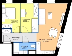 3 pokoje, apartament 56,10 m², parter, oferta nr A.0.10, Jesionowa Vita, Gdańsk, Wrzeszcz, ul. Jesionowa 6b