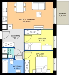 3 pokoje, apartament 51,13 m², parter, oferta nr A/05, Królowej Jadwigi 51 - Etap I, Poznań, Wilda, Stare Miasto, Królowej Jadwigi 51