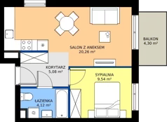 2 pokoje, apartament 39,00 m², piętro 4, oferta nr A/49, Królowej Jadwigi 51 - Etap I, Poznań, Wilda, Stare Miasto, Królowej Jadwigi 51