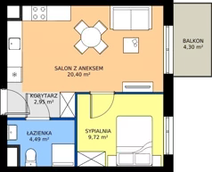 2 pokoje, mieszkanie 37,56 m², parter, oferta nr A/04, Królowej Jadwigi 51 - Etap I, Poznań, Wilda, Stare Miasto, Królowej Jadwigi 51