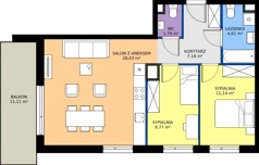 3 pokoje, apartament 62,52 m², parter, oferta nr B/01, Królowej Jadwigi 51 - Etap I, Poznań, Wilda, Stare Miasto, Królowej Jadwigi 51