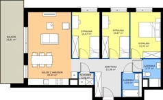 4 pokoje, mieszkanie 82,52 m², piętro 1, oferta nr B/12, Królowej Jadwigi 51 - Etap I, Poznań, Wilda, Stare Miasto, Królowej Jadwigi 51