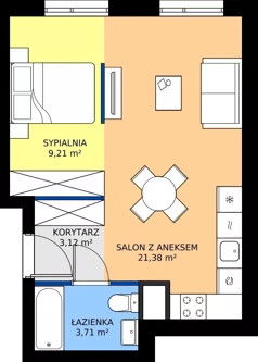1 pokój, apartament 37,42 m², parter, oferta nr F/082, Królowej Jadwigi 51 - Etap III, Poznań, Wilda, Stare Miasto, Królowej Jadwigi 51