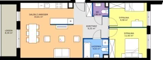 3 pokoje, mieszkanie 70,90 m², piętro 3, oferta nr F/047, Królowej Jadwigi 51 - Etap III, Poznań, Wilda, Stare Miasto, Królowej Jadwigi 51