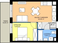 2 pokoje, mieszkanie 34,92 m², piętro 5, oferta nr F/066, Królowej Jadwigi 51 - Etap III, Poznań, Wilda, Stare Miasto, Królowej Jadwigi 51