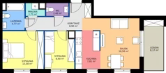 3 pokoje, apartament 66,09 m², piętro 1, oferta nr F/084, Królowej Jadwigi 51 - Etap III, Poznań, Wilda, Stare Miasto, Królowej Jadwigi 51