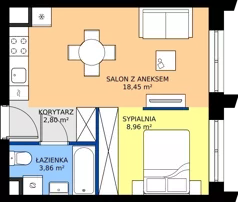 1 pokój, apartament 34,07 m², piętro 3, oferta nr F/042, Królowej Jadwigi 51 - Etap III, Poznań, Wilda, Stare Miasto, Królowej Jadwigi 51