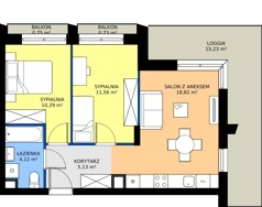 3 pokoje, apartament 49,92 m², piętro 3, oferta nr F/044, Królowej Jadwigi 51 - Etap III, Poznań, Wilda, Stare Miasto, Królowej Jadwigi 51