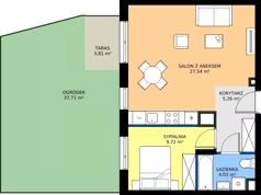 2 pokoje, mieszkanie 46,55 m², parter, oferta nr C/09, Królowej Jadwigi 51 - Etap II, Poznań, Wilda, Stare Miasto, Królowej Jadwigi 51